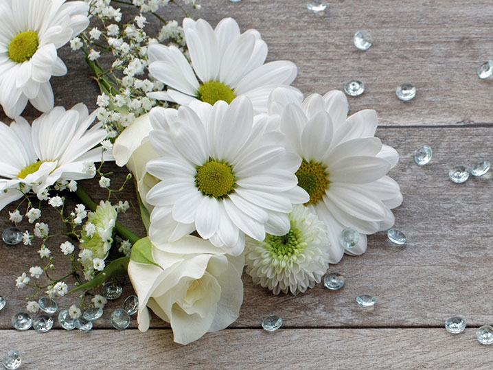 Flores para bautizos y comuniones