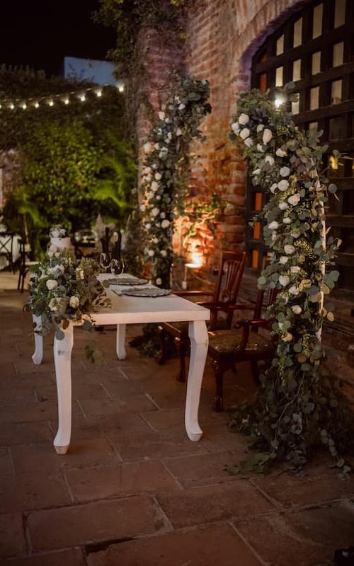 photocall de flores para eventos